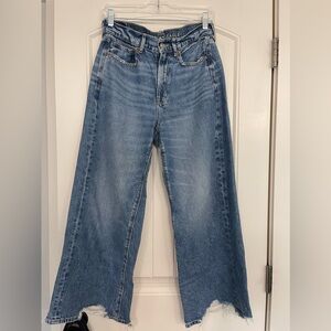 American Eagle super high rise baggy wide leg jean